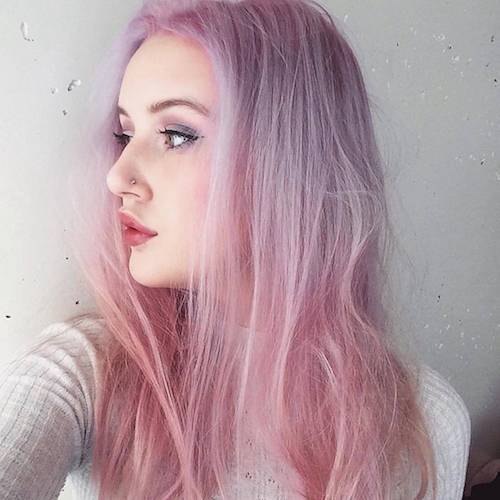 long bubble gum hair color
