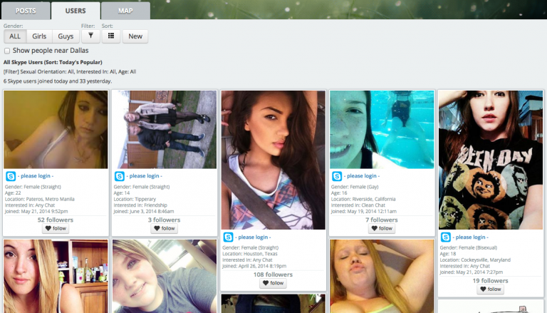 Female users skype online Skype Girls