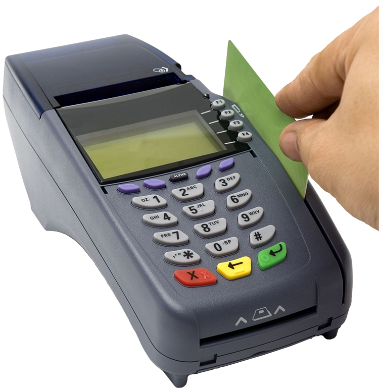 Swiping Card Through POS Machine