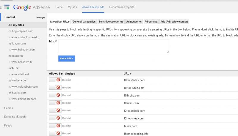 List of LOW CPC ads For Blocking Advertiser URLs