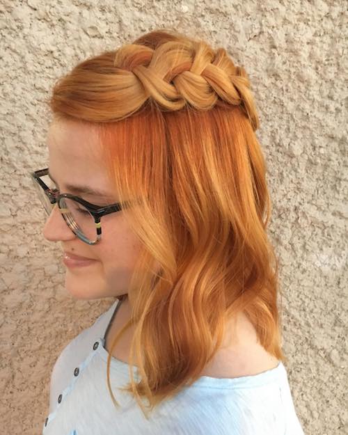 ginger hair color with braids