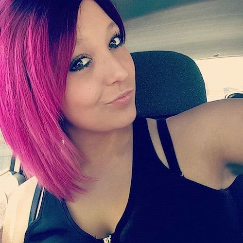 short neon pink hair color