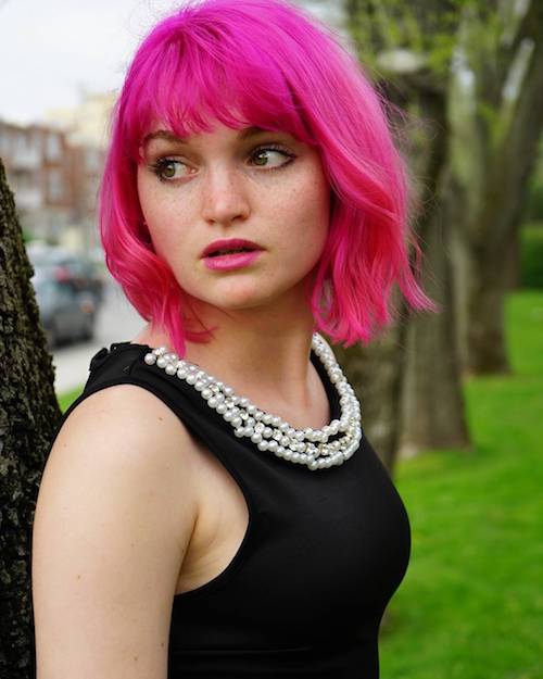 hot pink bob hair color