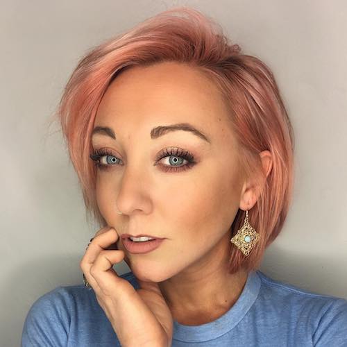 short rose gold hair color