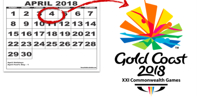 Commonwealth Games 2018 schedule