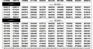 Thai Lottery result 1 march 2020